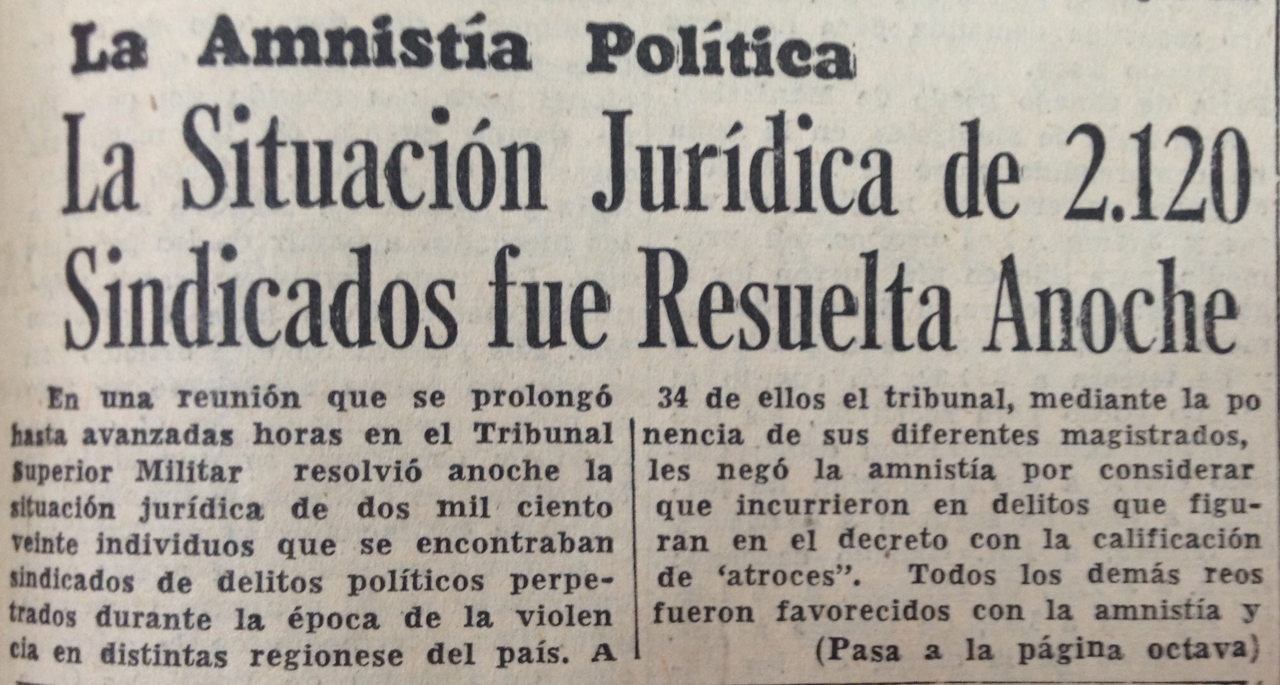 Diario de Colombia, Julio 23 de 1954