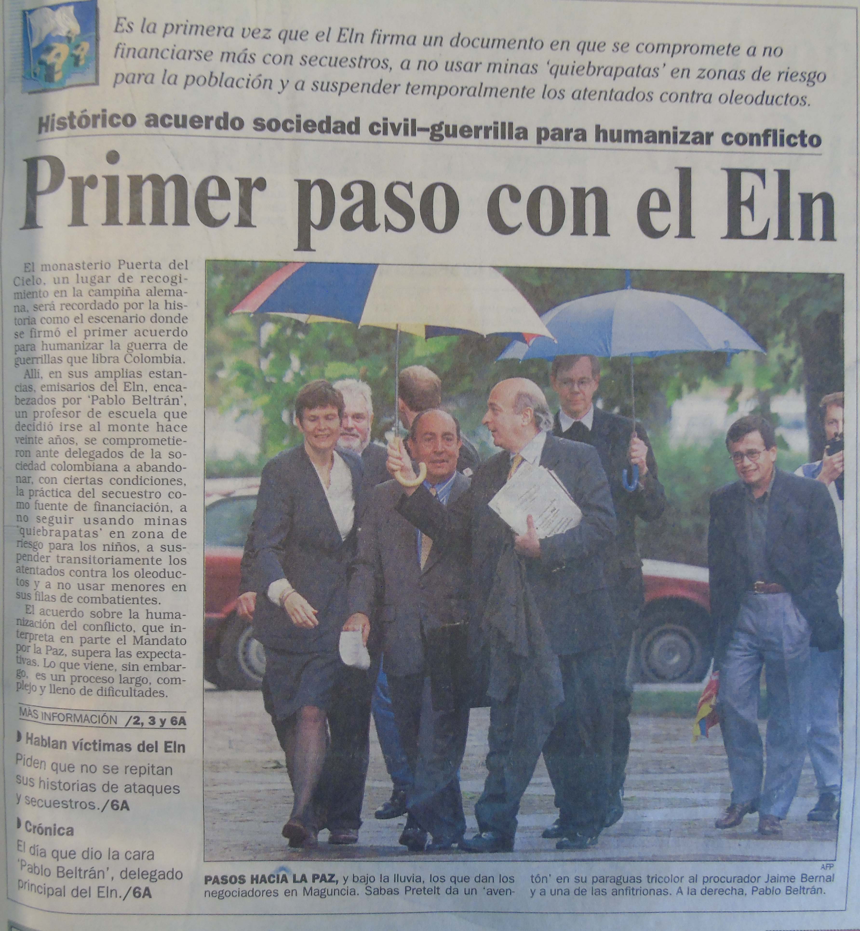 El Tiempo Julio 15 de 1998 P1