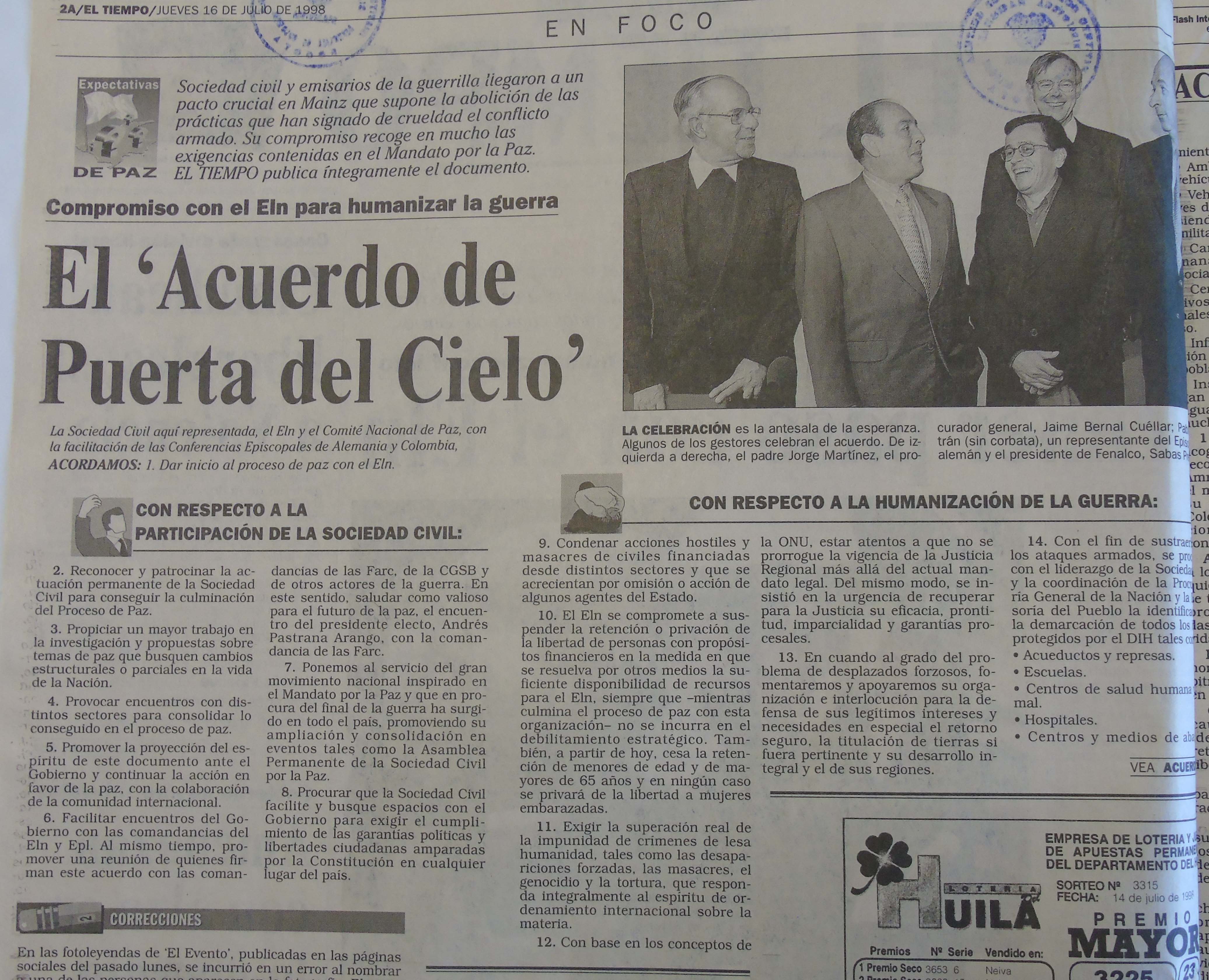 El Tiempo Julio 15 de 1998 P2