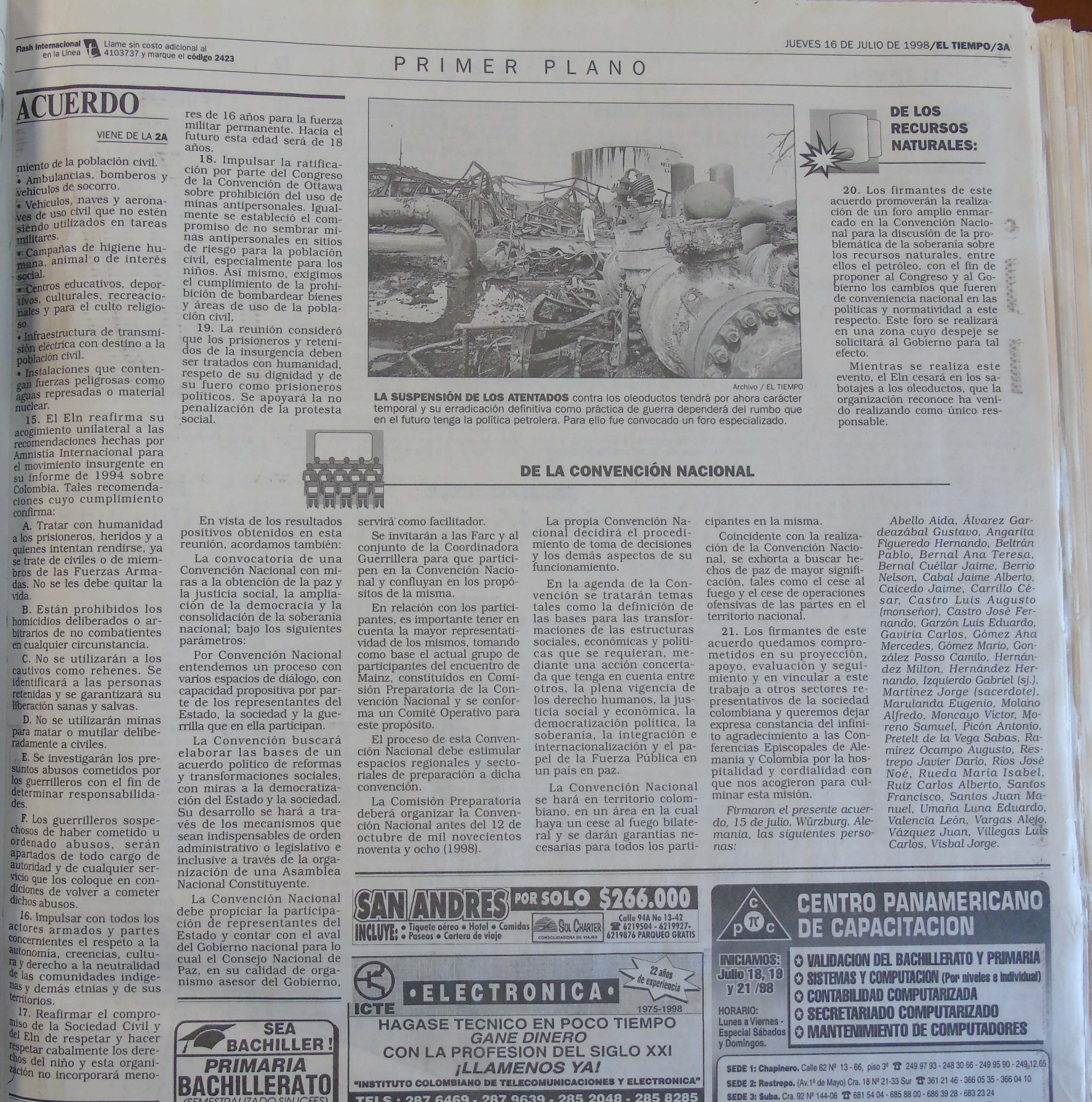 El Tiempo Julio 15 de 1998 P3