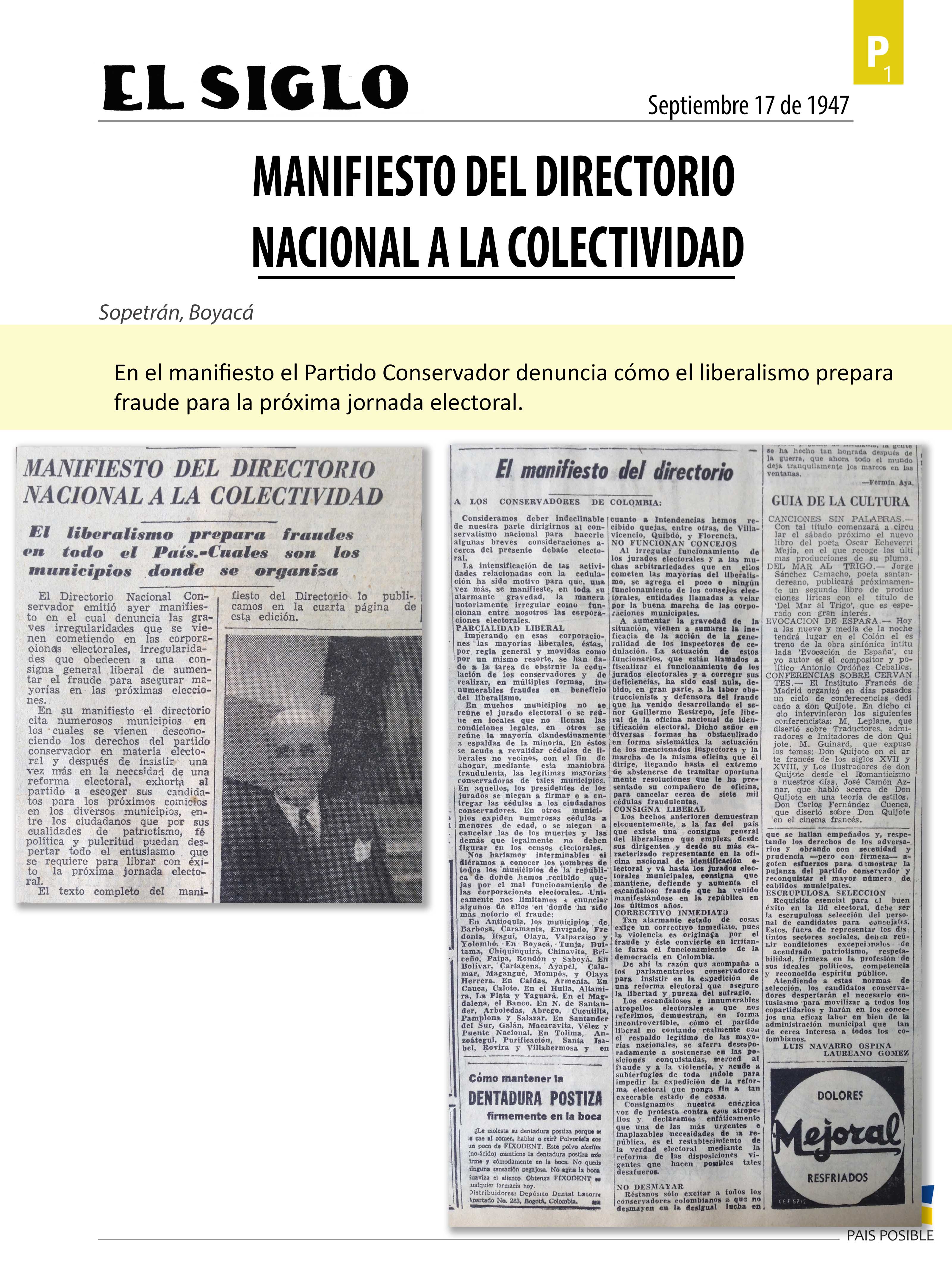 El Siglo, septiembre 17 de 1947
