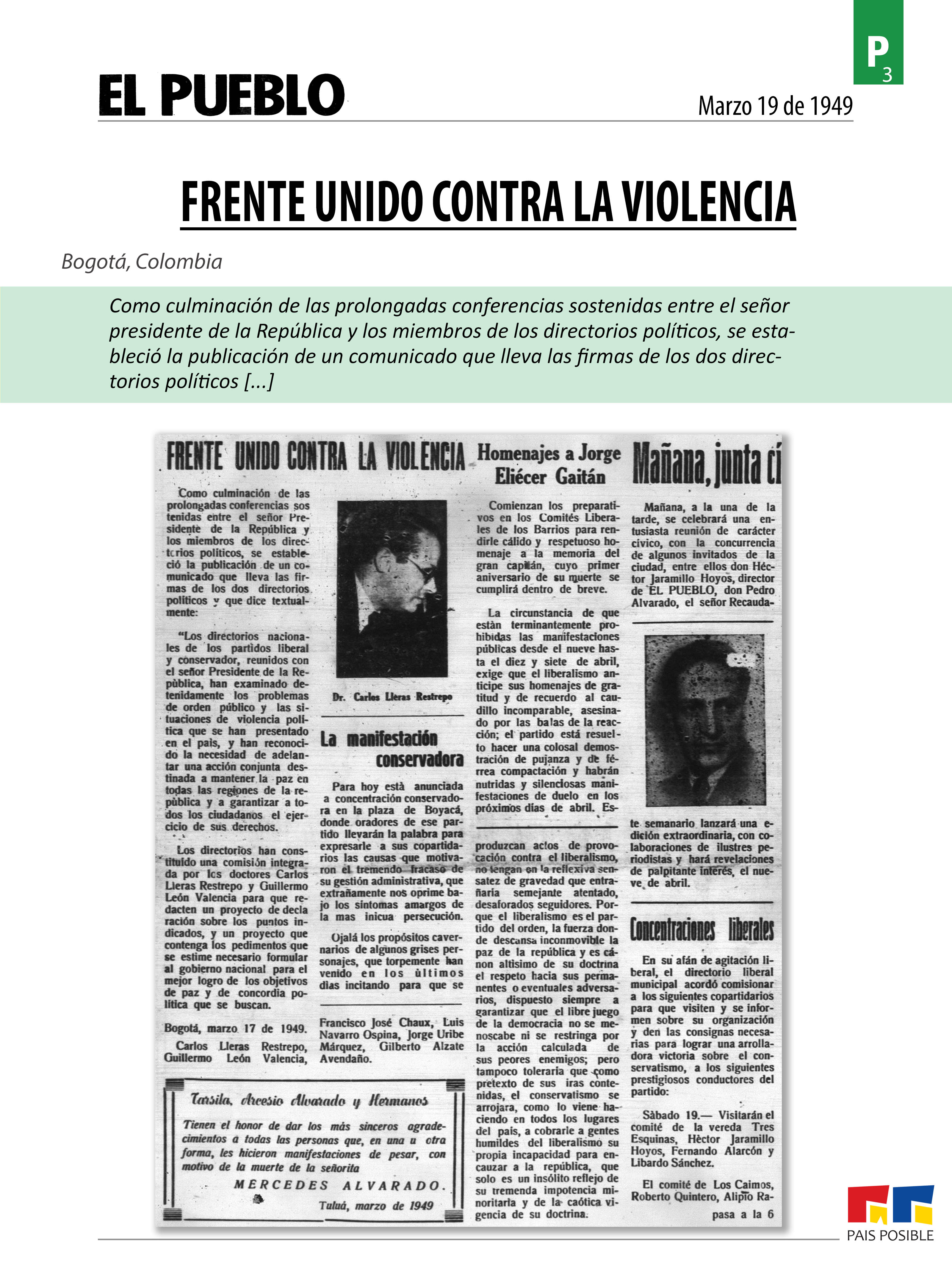 El Pueblo, marzo 19 de 1949