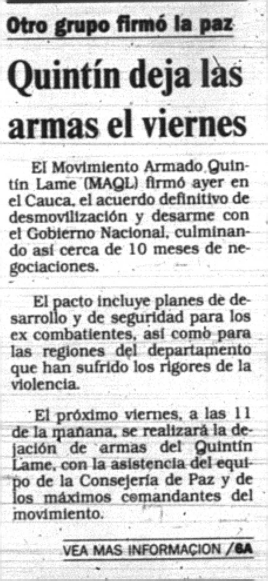 El Tiempo, mayo 28 de 1991