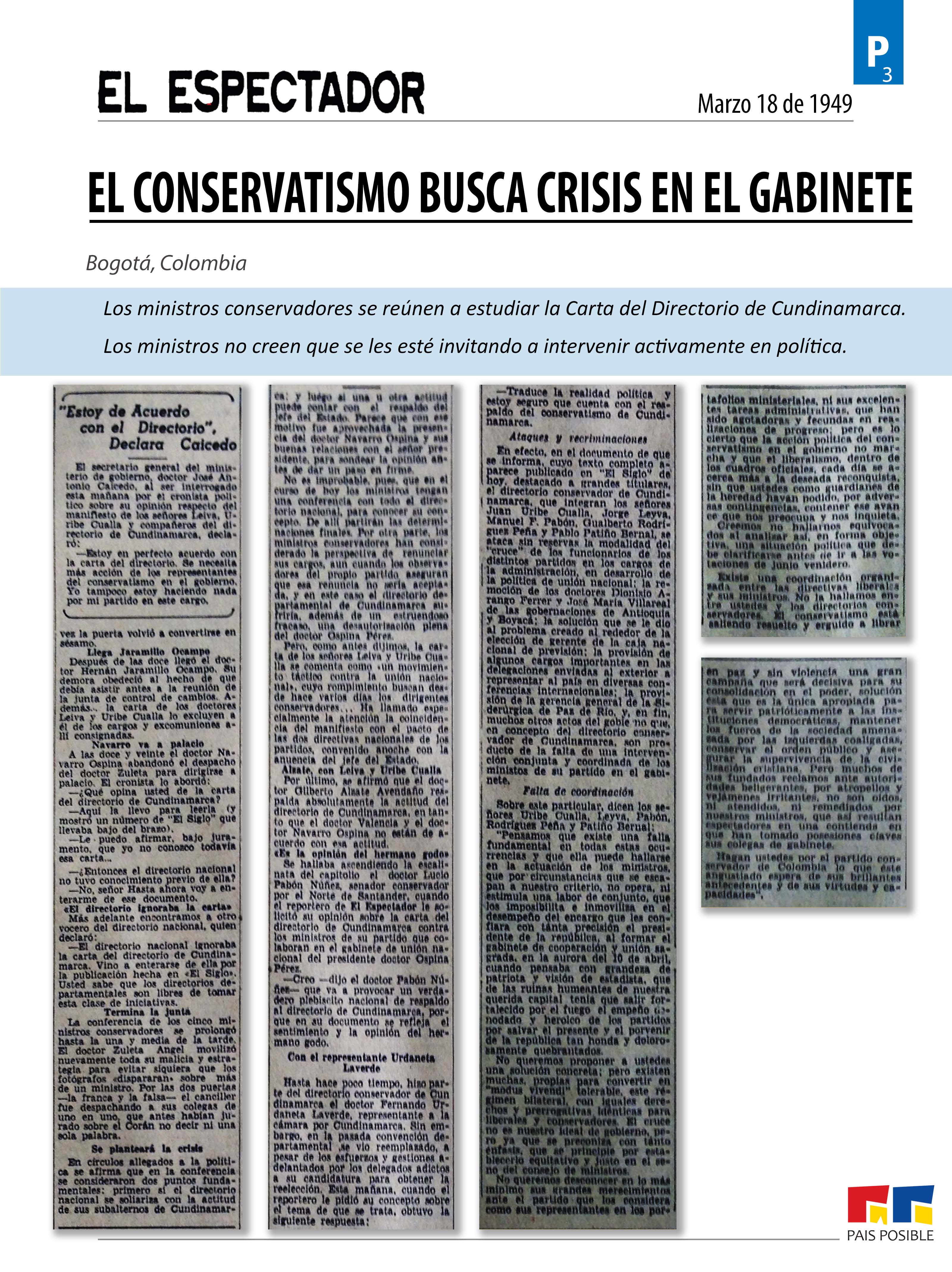 El Espectador, marzo 18 de 1949