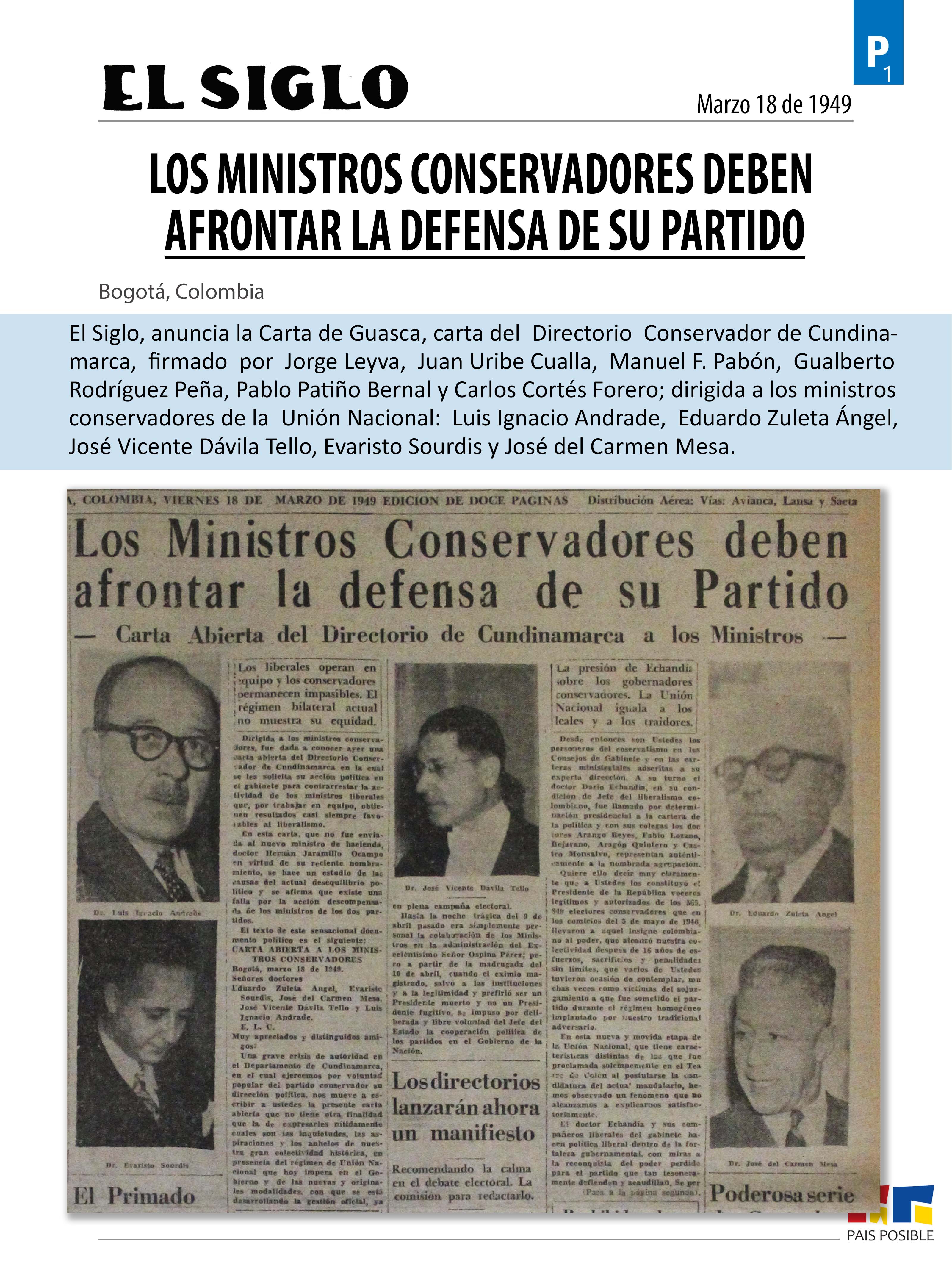 El Siglo, marzo 18 de 1949