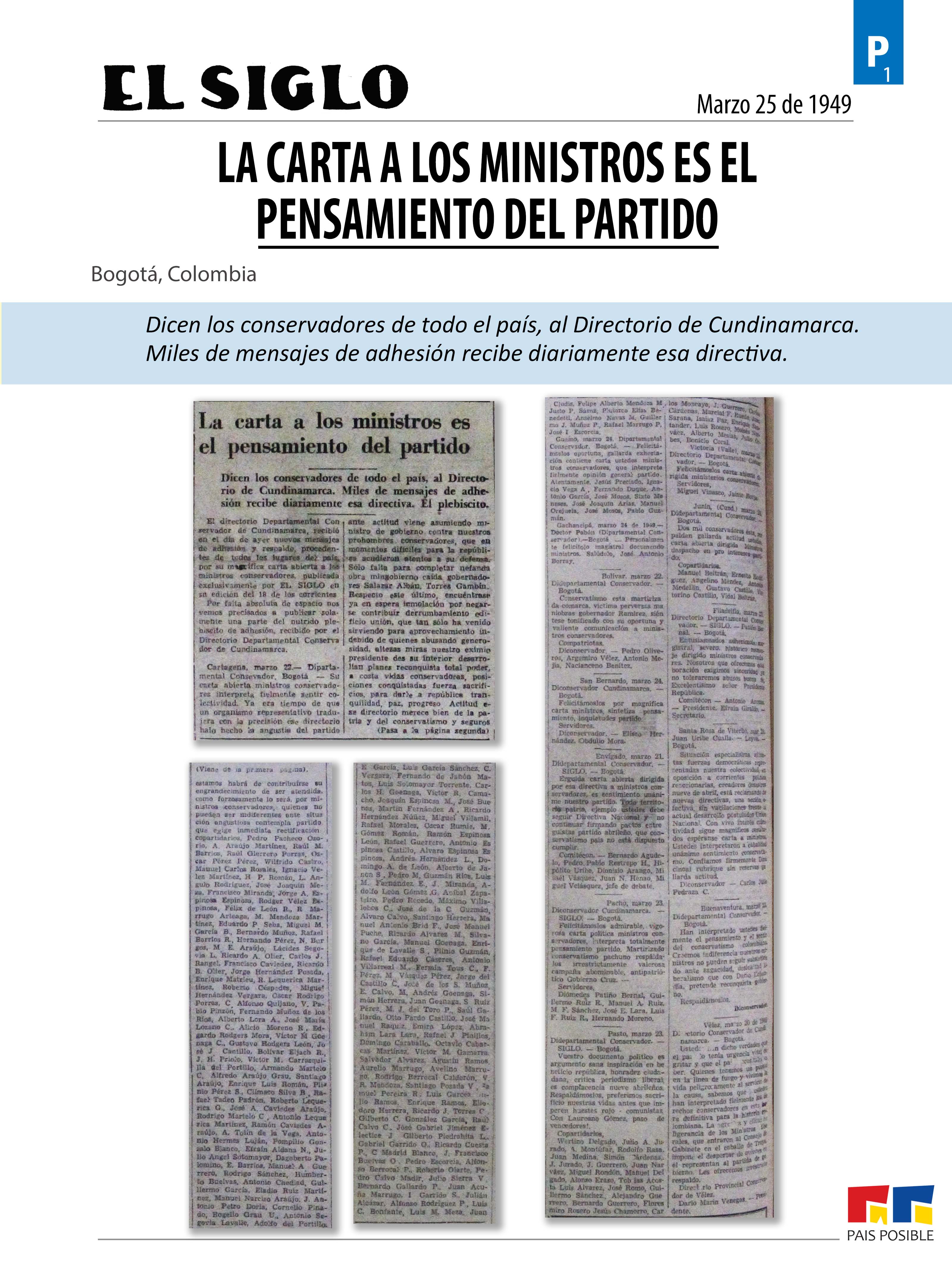 El Siglo, marzo 25 de 1949